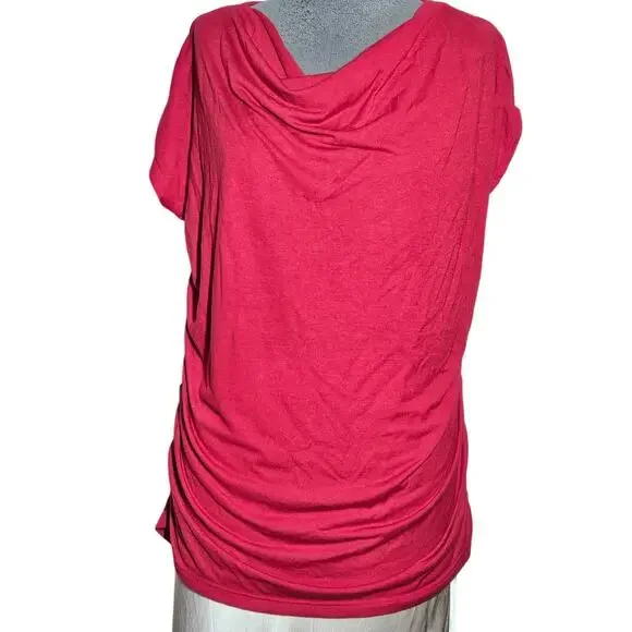 Red Rushed Side Tee Size Large - Picture 1 of 3